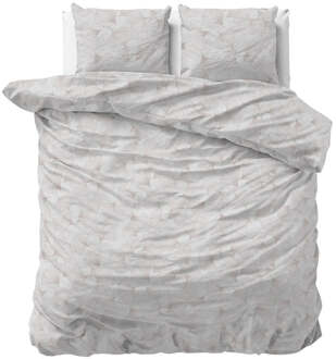 Dekbedovertrek Callan - Eenpersoons (140x200 Cm) - Wit Polyester-katoen - Patroon - Sleeptime Elegance - Dekbed-Discounter.nl - 140 x 200/220 cm