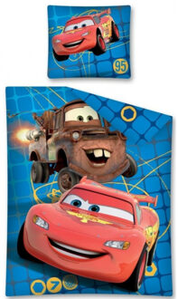 Dekbedovertrek Cars 2 blauw ruit 140x200cm