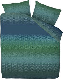 Dekbedovertrek Culture Blue - Lits-Jumeaux (240x220 Cm) - Blauw & Groen Polyester-katoen - Patroon - Fresh And Co - Dekbed-Discounter.nl