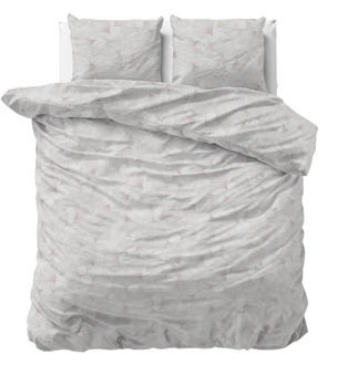 Dekbedovertrek Dallan - Lits-Jumeaux (240x220 Cm) - Wit Microvezel - - Sleeptime Classy - Dekbed-Discounter.nl - 240 x 200/220 cm