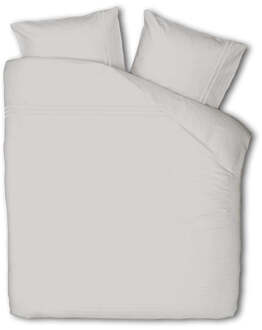 Dekbedovertrek Egyptisch Katoen Uni - Eenpersoons (140x240 Cm) - Grijs Egyptisch Katoen Katoen - Effen - Presence - Dekbed-Discounter.nl - 140 x 240/260 cm