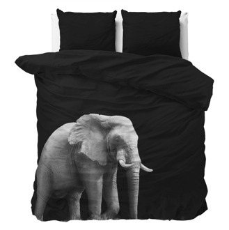 Dekbedovertrek Elephant - Lits-Jumeaux (240x220 Cm) - Zwart Microvezel - Dieren - Sleeptime Essentials - Dekbed-Discounter.nl - 240 x 200/220 cm