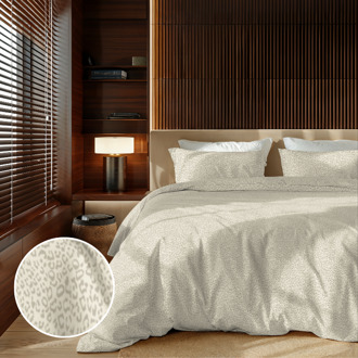 Dekbedovertrek Embossed Panther - Eenpersoons (140x200 Cm) - Champagne Microvezel - Effen - Zydante - Dekbed-Discounter.nl - 140 x 200/220 cm