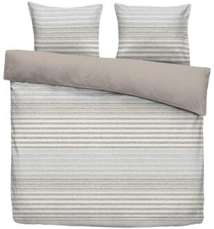 Dekbedovertrek Hidde - Beige/blauw - 200x220 Cm - Polyester - Beige#Blauw