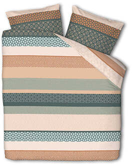 Dekbedovertrek Katoen - Benthe - Lits-Jumeaux (240x240 Cm) - Meerkleurig Katoen - Strepen - Presence - Dekbed-Discounter.nl