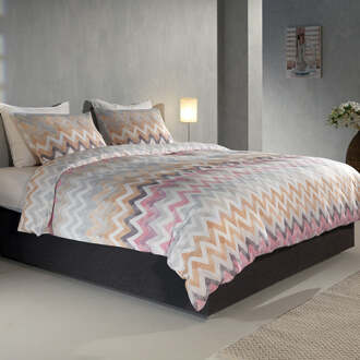 Dekbedovertrek Katoen Flanel - Lini - Lits-Jumeaux XL (260x200 Cm) - Meerkleurig Flanel - Patroon - Zo!Home - Dekbed-Discounter.nl