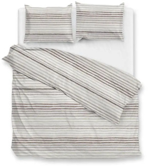 Dekbedovertrek Katoen Flanel - Pia - Eenpersoons (140x200 Cm) - Bruin & Beige Flanel - Patroon - Zo!Home - Dekbed-Discounter.nl Bruin,Beige - 140 x 200/220 cm