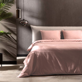 Dekbedovertrek Katoen Flanel - Uni - Zacht Roze - Tweepersoons (200x200 Cm) - Roze Katoen Flanel - Effen - Fresh And Co - Dekbed-Discounter.nl - 200 x 200/220 cm