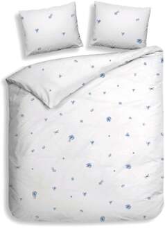 Dekbedovertrek Katoen - Mikaela - Lits-Jumeaux (240x220 Cm) - Wit Katoen - Bloemen - Zo!Home - Dekbed-Discounter.nl