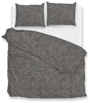 Dekbedovertrek Katoen - Paisley Di Lino - Donkergrijs - Tweepersoons (200x200 Cm) - Grijs Katoen - Patroon - Zo!Home - Dekbed-Discounter.nl