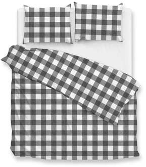 Dekbedovertrek Katoen - Quattro Di Lino - Grijs - Lits-Jumeaux (240x220 Cm) - Grijs Katoen - Strepen - Zo!Home - Dekbed-Discounter.nl