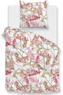 Dekbedovertrek Katoen-Satijn - Dario - Eenpersoons (140x200 Cm) - Wit Katoen-satijn - Bloemen - Zo!Home - Dekbed-Discounter.nl - 140 x 200/220 cm