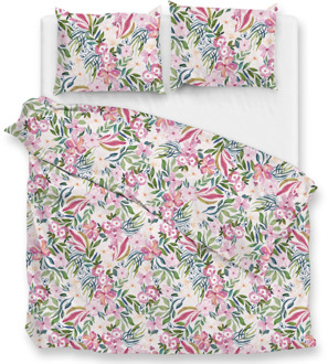 Dekbedovertrek Katoen-Satijn - Evita - Lits-Jumeaux (240x220 Cm) - Meerkleurig Katoen-satijn - Bloemen - Zo!Home - Dekbed-Discounter.nl - 240 x 200/220 cm