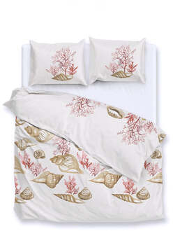 Dekbedovertrek Katoen-Satijn - Guscio - Lits-Jumeaux (240x220 Cm) - Meerkleurig & Beige Katoen-satijn - - Zo!Home - Dekbed-Discounter.nl Meerkleurig,Beige - 240 x 200/220 cm