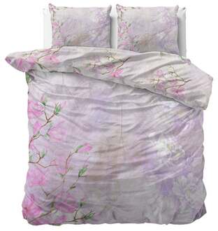 Dekbedovertrek Katoen-Satijn - Helena - Eenpersoons (140x200 Cm) - Roze Katoen-satijn - - Manilla - Dekbed-Discounter.nl - 140 x 200/220 cm