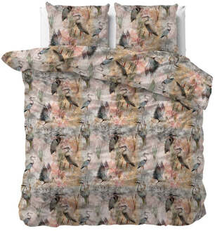 Dekbedovertrek Katoen-Satijn - Lorrien - Lits-Jumeaux (240x220 Cm) - Meerkleurig Katoen-satijn - Natuur - Manilla - Dekbed-Discounter.nl - 240 x 200/220 cm