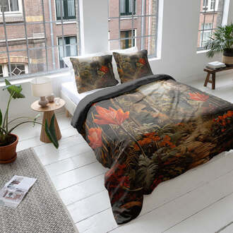 Dekbedovertrek Katoen-Satijn - Majestic Gardens - Lits-Jumeaux (240x220 Cm) - Meerkleurig Katoen-satijn - Bloemen - Presence - Dekbed-Discounter.nl - 240 x 200/220 cm