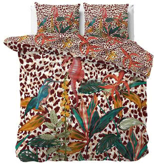 Dekbedovertrek Katoen-Satijn - Pink Paradise - Lits-Jumeaux (240x220 Cm) - Meerkleurig Katoen-satijn - Natuur & Dieren - Manilla - Dekbed-Discounter.nl