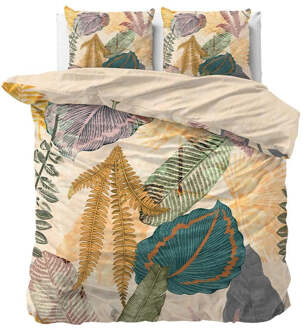 Dekbedovertrek Katoen-Satijn - Quentin - Tweepersoons (200x200 Cm) - Meerkleurig Katoen-satijn - Natuur - Manilla - Dekbed-Discounter.nl - 200 x 200/220 cm