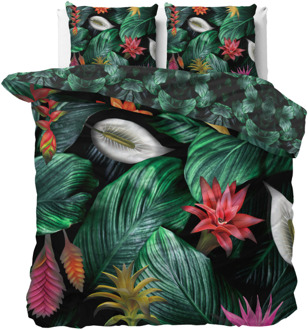 Dekbedovertrek Katoen-Satijn - Virginia - Tweepersoons (200x200 Cm) - Meerkleurig & Groen Katoen-satijn - Natuur - Manilla - Dekbed-Discounter.nl Meerkleurig,Groen - 200 x 200/220 cm