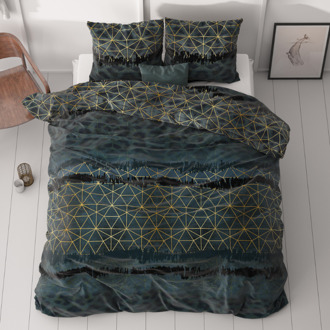 Dekbedovertrek - Leopard Deco - Eenpersoons (140x200 Cm) - Wit Microvezel - - Sleeptime Classy - Dekbed-Discounter.nl