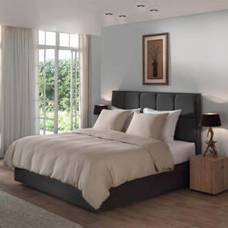 Dekbedovertrek Linnen - Dollar Sand - Tweepersoons (200x200 Cm) - Zand & Beige Belgisch Linnen Katoen - Effen - Yellow Suites - Dekbed-Discounter.nl