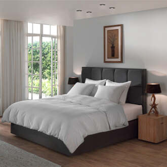 Dekbedovertrek Linnen - Vaporous Grey - Tweepersoons (200x200 Cm) - Grijs Percale Katoen - Effen - Yellow Suites - Dekbed-Discounter.nl - 200 x 200/220 cm