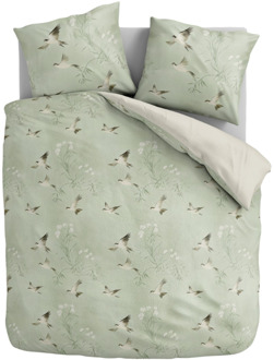 Dekbedovertrek Lotus Birds - Lits-Jumeaux (240x220 Cm) - Meerkleurig Microvezel - - Fresh And Co - Dekbed-Discounter.nl