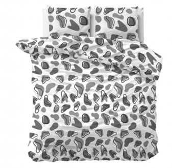 Dekbedovertrek - Lova - Lits-Jumeaux (240x220 Cm) - Wit Microvezel - - Sleeptime Classy - Dekbed-Discounter.nl