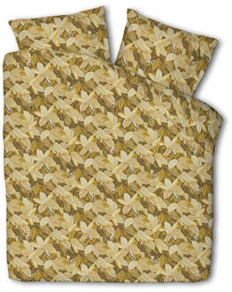 Dekbedovertrek Luna - Autumn Leaves - Tweepersoons (200x200 Cm) - Geel - Natuur - Luna Bedding - Dekbed-Discounter.nl - 200 x 200/220 cm