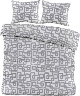 Dekbedovertrek Malaga - 200x220 Cm - Polyester - Grijs