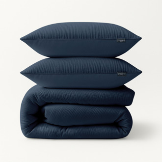 Dekbedovertrek Mousseline - Petrol - Eenpersoons (140x200 Cm) - Petrol Microvezel - Effen - Zydante - Dekbed-Discounter.nl - 140 x 200/220 cm