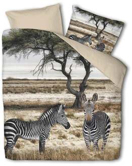 Dekbedovertrek Oase - Eenpersoons (140x200 Cm) - Meerkleurig Polyester-katoen - Natuur - Luna Bedding - Dekbed-Discounter.nl - 140 x 200/220 cm