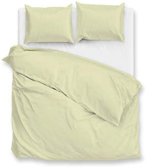 Dekbedovertrek Percale-Katoen - Groen - Lits-Jumeaux (240x220 Cm) - Groen Percale Katoen - Effen - Zo!Home - Dekbed-Discounter.nl