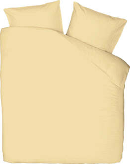 Dekbedovertrek Percale-Katoen - Uni - Licht Geel - Tweepersoons (200x200 Cm) - Geel Percale Katoen Katoen - Effen - Presence - Dekbed-Discounter.nl - 200 x 200/220 cm