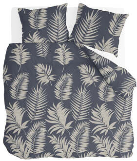 Dekbedovertrek Pretty Palm - 140x220 - Grijs | Blauw Wit