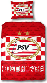 Dekbedovertrek PSV rood/wit