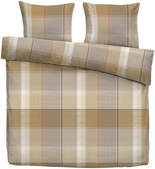 Dekbedovertrek Quebec - 200x200/220 Cm - Katoen - Bruin