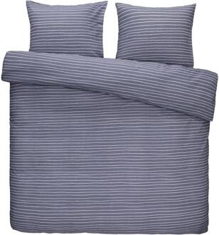 Dekbedovertrek Rees - Blauw - 240x200 Cm - Polyester/Katoen - Grijs