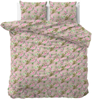 Dekbedovertrek - Roses Soft - Lits-Jumeaux (240x220 Cm) - Roze Microvezel - Bloemen - Sleeptime Classy - Dekbed-Discounter.nl