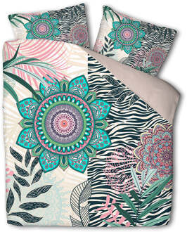 Dekbedovertrek Smiling Serenade - Eenpersoons (140x200 Cm) - Meerkleurig Polyester-katoen - Patroon - Luna Bedding - Dekbed-Discounter.nl - 140 x 200/220 cm