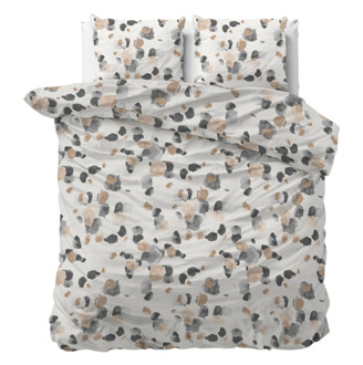 Dekbedovertrek - Spotty - Eenpersoons (140x200 Cm) - Wit Microvezel - - Sleeptime Classy - Dekbed-Discounter.nl