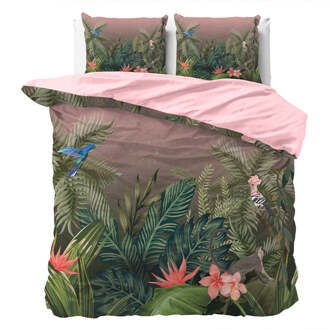 Dekbedovertrek Stasia - Lits-Jumeaux (240x220 Cm) - Meerkleurig Microvezel - Natuur - Manilla - Dekbed-Discounter.nl