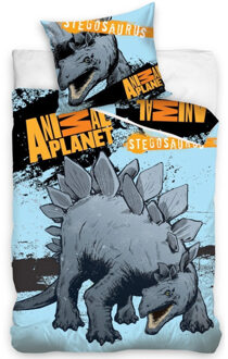 dekbedovertrek Stegosaurus 140 x 200 cm Blauw