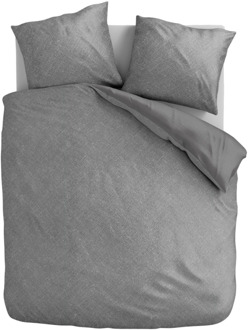 Dekbedovertrek Stonewash - Grijs - Tweepersoons (200x200 Cm) - Grijs Microvezel - - Fresh And Co - Dekbed-Discounter.nl