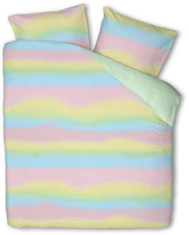 Dekbedovertrek Teddy Fleece - Tie Dye - Lits-Jumeaux (240x220 Cm) - Meerkleurig Microvezel Teddy - Patroon - Luna Bedding - Dekbed-Discounter.nl