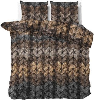 Dekbedovertrek - Trendy Knits - Lits-Jumeaux (240x220 Cm) - Wit Microvezel - - Sleeptime Classy - Dekbed-Discounter.nl