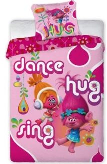 Dekbedovertrek Trolls - 140x200 Cm Multikleur