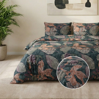 Dekbedovertrek- Tushy - Tweepersoons (200x200 Cm) - Wit Microvezel - - Sleeptime Classy - Dekbed-Discounter.nl