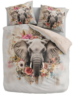 Dekbedovertrek - Tusks & Petals - Lits-Jumeaux (240x220 Cm) - Meerkleurig Microvezel - - Zydante - Dekbed-Discounter.nl - 240 x 200/220 cm